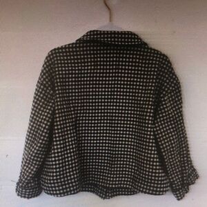 Women's Black and White Checkered Jacket